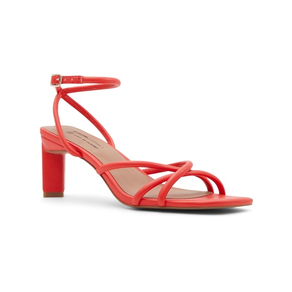 Call It Spring Red Zina Strappy Ankle Strap Sandal - Picture 1 of 5